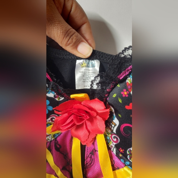 Party King Shaper Costumes Day of the Dead Dress Sz Women S Pre-Owned Muertos - Picture 4 of 7